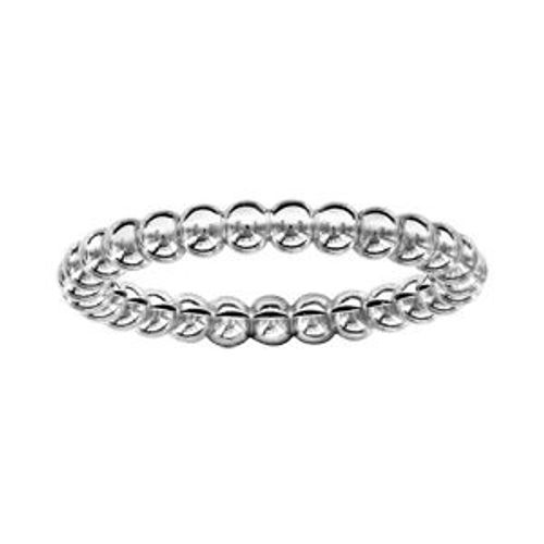 Bague Argent Rhodié Boule