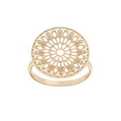 Bague Plaqué Or Motif Mandala Ajouré