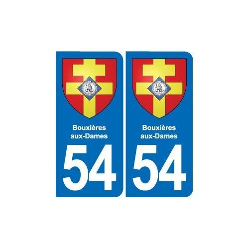 54 Bouxires-Aux-Dames Blason Autocollant Plaque Stickers Ville - Arrondis