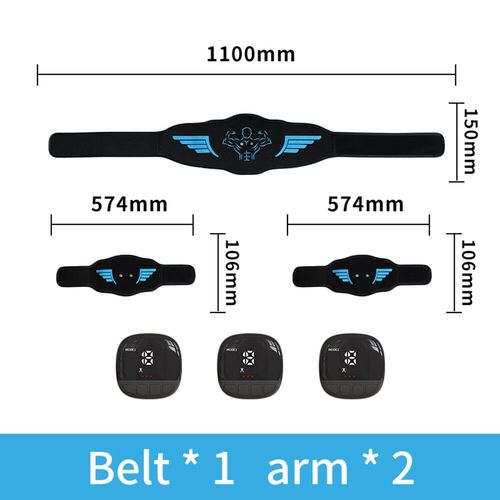 Ems-Ceinture Abdominale Vibrante Unisexe,Appareil De Musculation Électrique,Intelligent,Entraînement Pour Le Corps,Perte De Poids,Combustion Des Graisses - Type 1 Waist 2 Arms
