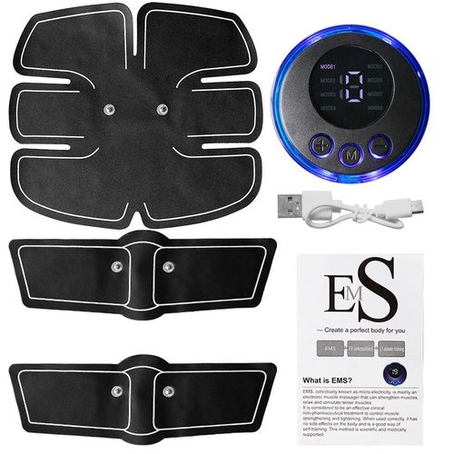 Ems-Patchs De Massage Pour Les Muscles Abdominaux,Équipement De Fitness Abs,Sans Fil,Aste Par Usb,Écran Lcd,Gel De Remplacement - Type Z3-428
