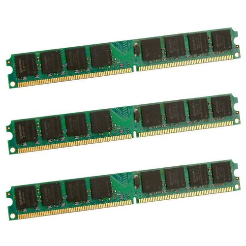 Memoire RAM DDR2 3x 2 Go 1,8 V 800 MHz PC2 6400 pour ordinateur de bureau Intel DIMM 240 broches