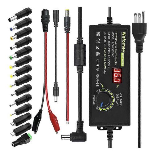 Adaptateur secteur universel 3 V-36 V 4 A 144 W, reglable, variable, CA/CC, 100 V-240 V CA vers CC