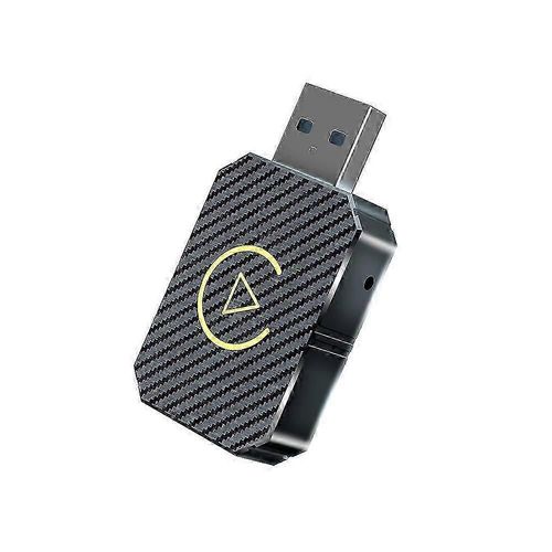 Adaptateur CarPlay sans fil 2 en 1, adaptateur sans fil Android Auto, mini boitier intelligent, cle USB, connexion rapide WiFi, Plug and Play