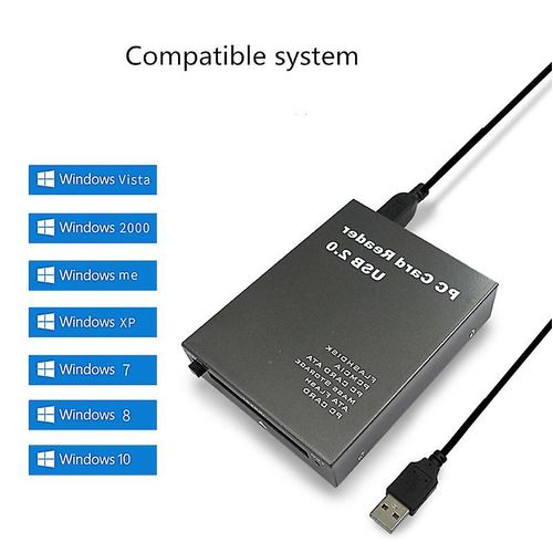 Adaptateur USB 2.0 vers PC ATA PCMCIA, lecteur de disque flash et de carte memoire, convertisseur compact