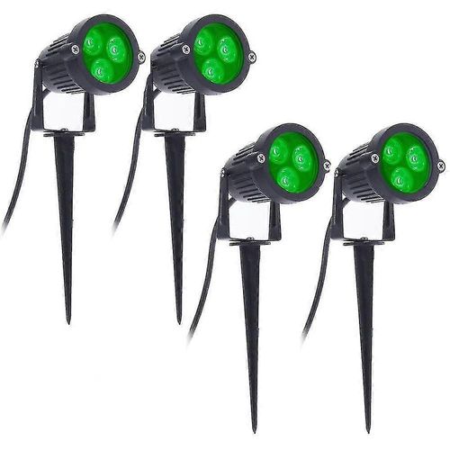Lot De 4 Spots De Jardin Led 3 W, Etanches Ip65, 220 V, En Alliage D'aluminium