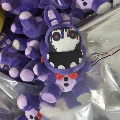 Jouets en peluche de lapin violet fletri 7 pouces Fnaf Security Breach Bonnie Doll a collectionner Nightmare Freddy Jouets en peluche pour les fans d'enfants Publicite de tres haute qualite