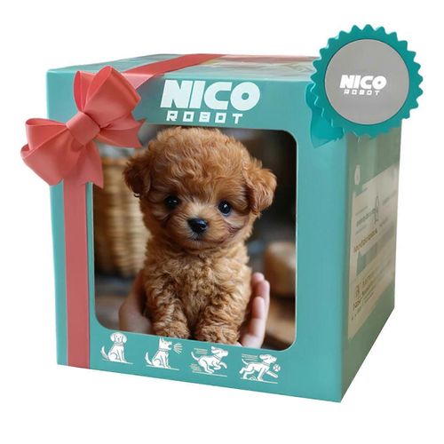 Jouet interactif en peluche pour chiot - Robot chien electronique qui marche, aboie, hoche la tete et remue la queue - Cadeau parfait pour les garcons et les filles