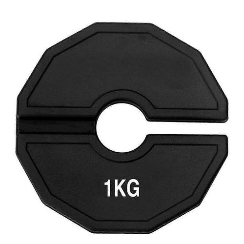Plaques De Poids Fractionnees Pour Halteres Gym Micro-Plates, Plaques De Poids Fractionnees En Caoutchouc, Supplement De Changement, Noir, 1 Kg