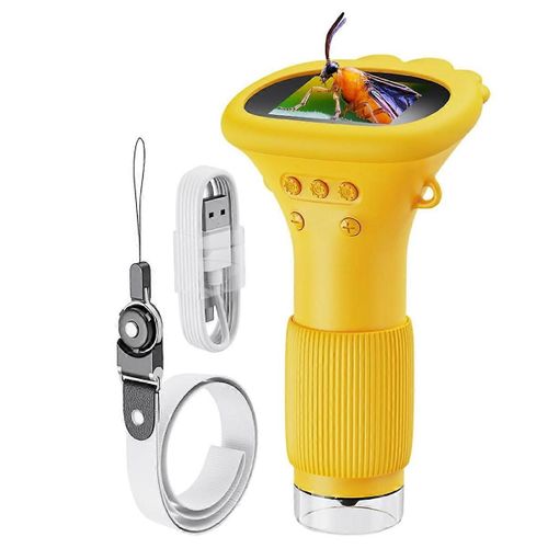 Microscope pour enfants Microscope de poche pour enfants avec 8 LED 50-1000x Microscope numerique avec reglage
