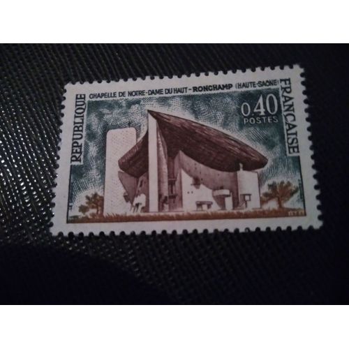 Timbre France Yt 1435 Chapelle Notre-Dame, Haut-Ronchamp (Haute-Saône) 1965 ( 081207 )