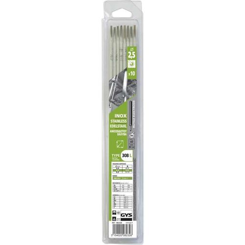 10 Électrodes enrobées inox 308L Ø 2,5 mm - Blister | GYS (GYS)