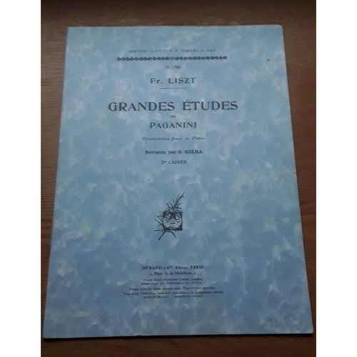 Grandes Études De Paganini F Liszt 2éme Cahier