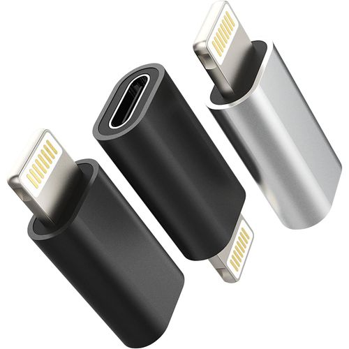 Thef-Adaptateur Usb C Vers Lightning Prise(Lot De 3)Iphone Mâle Usbc Femelle Convertisseur Type Jack Chargeur Cable Pour Apple 14 13 12 11 Pro Max Mini 7 8plus X Se Xs Ipad Air Charger Port Câble Con