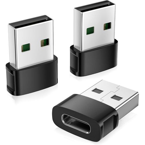 Thef-Adaptateur Usb Vers Usb C Pour Samsung S25 S24 A55 3-Pack,Type C Femelle Usb A Mâle Convertir Chargeur Pour Galaxy S25 Plus Ultra,A54 A53 A52,Tab S9 A8 A9,Z Flip Fold 6,Ipad Mini 7