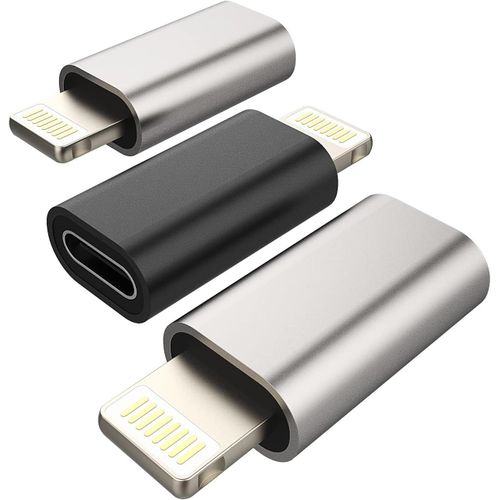 Thef-Adaptateur Usb C Lightning (3 Pack) Type-C Femelle Pour Apple Mâle Fiche Convertisseur Pour Iphone 14 13 12 11 Pro Max 7 8 Plus X Se Xs Xr Pour Ipad Air Type C Câble Prise Accessoires