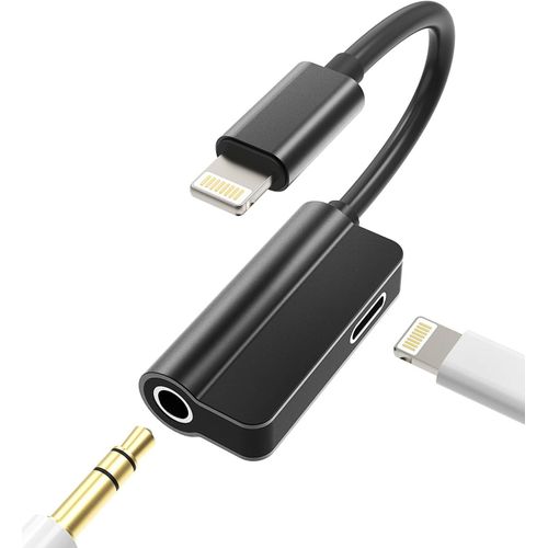 THEF-Adaptateur 3,5 mm Jack Casque pour Apple iPhone 14 13 12 11 Pro Max 7 8 Plus X SE XR pour iPad Air Accessoires Lightning Charge Aux Câble Casquettes Répartiteur Écouteurs Prise Chargeur Headphon