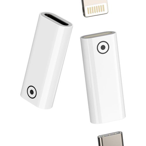 Thef-Lot De 2 Adaptateurs Usb C Femelle Vers Lightning Femelle Pour Apple Pencil Chargeur (2 Pack) Pour Ipad Pro Type C Câble Connecteur Génération 1st Génération Crayon Convertisseur Pour Iphone Cer