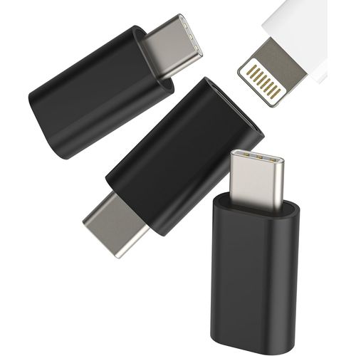 Thef-Adaptateur Lightning Femelle À Usb C Mâle Pour Iphone 15(3pack)Pour Apple Charge Jack Câble Adaptateurs Prise Type C Ipad Connecteur Compatible Pour Samsung Chargeur Cable Accessoires 095-L-Tp
