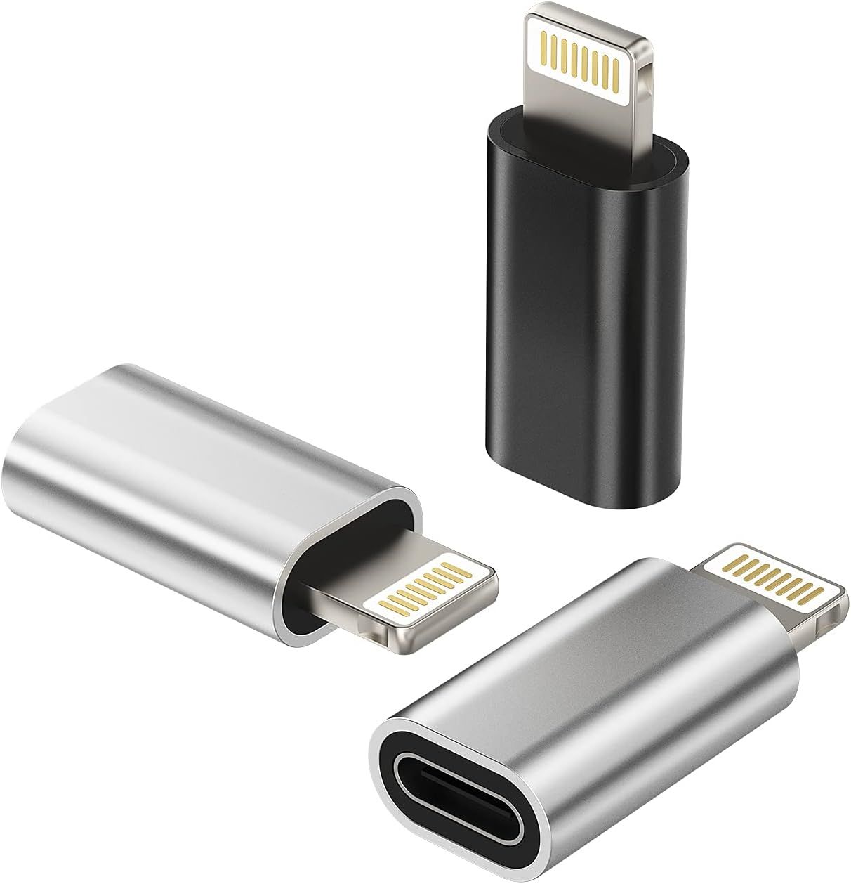 Thef-Adaptateur Usb C Femelle Vers Lightning Mâle (3pack) Pour Apple Iphone Ipad Câble Type-C Jack Charge Rapide Adaptateur Chargeur Adaptateurs Type Prise Câble Convertisseur Tp-To