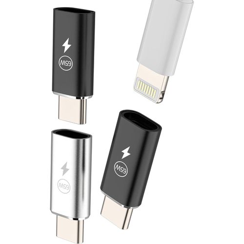 Thef-65w Adaptateur Lightning Vers Usb C Mâle (Lot De 3) Pd Chargeur Rapide Prise Type C Câble Pour Apple Pour Iphone 16 15 Pro Compatible Avec Samsung Pour Ipad Connecteur Jack Accessoire Voiture Câ