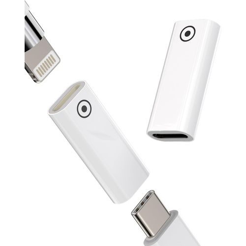 THEF-Adaptateur USB C Femelle vers Lightning Femelle Apple Pencil 1ere Generation Chargeur Accessoire(Lot de 2) iPad Stylet Pen Type Charge Certifié MFI 1 Génération Ipencil Thunderbolt 4 Jack Adapta