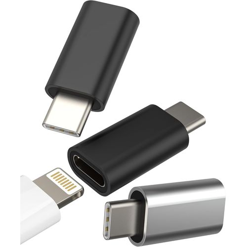 Thef-Adaptateur Lightning Vers Usb C Mâle (Lot De 3) Pour Iphone 16 15 Pour Connecteur Chargeur Rapide Prise Apple Pour Ipad Pro Compatible Avec Samsung S24 S23 Câble Type C Accessoire Voiture