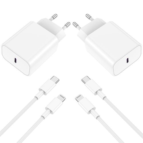 Thef-Chargeur Iphone Rapide[Mfi Certifié] 2pack Usb C Chargeur Iphone Original Avec Câble Usb C To Lightning 3m,Type C Power Delivery Adaptateur Secteur Pour Iphone 14plus/13promax/12mini/11/Xs/Se/8/
