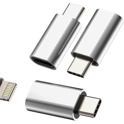 Thef-Adaptateur Lightning Femelle Vers Usb C Mâle Pour Iphone 16 15 (Lot De 3) Connecteur Chargeur Rapide Prise Pour Apple Pour Ipad Pro Compatible Avec Samsung S24 S23 Câble Type C Accessoire Voitur