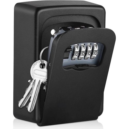 CHECARZHN--NO1-Boîte À Clés Murale Pour Maison, Étanche Et De Sécurité, Grande Capacité, Coffre-Fort Pour Clés De Maison De Rechange, Coffre-Fort À Clés Noir