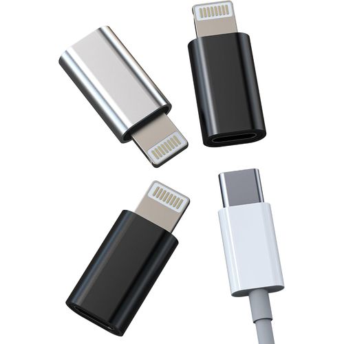 Thef-Adaptateur Usb C Vers Lightning Mâle(Lot De 3)Pour Iphone14 13 Pro Max Type-C Mâle Prise Certifié Pour Apple Mfi Chargeur Rapide Connecteur Pour Ipad Câble Transfert Fichiers Appareil Portable A