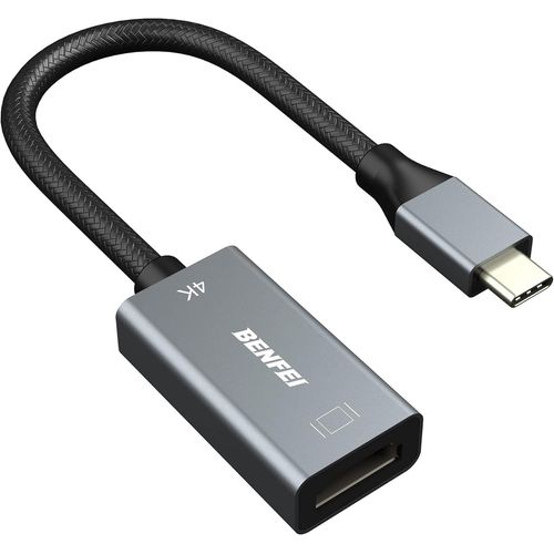 THEF-Adaptateur USB C vers HDMI 4K @ 60 Hz Thunderbolt 3 vers HDMI pour MacBook Pro 2019/2018/2017, MacBook Air/iPad Pro 2018, Samsung Galaxy S10/S9 [Coque en Alliage d'aluminium et câble en Nylon]