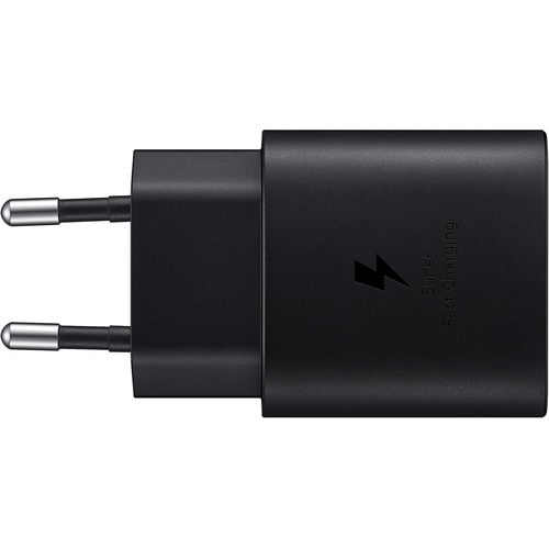THEF-Chargeur USB C, Adaptateur Secteur 25W Ultra Rapide, Adaptateur USB C vers USB, Chargeur samsung Charge Rapide, Chargeur Original, sans câble, Noir