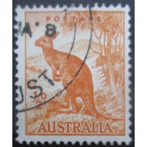 Australie N°163a Sans Filigrane Kangourou Oblitéré