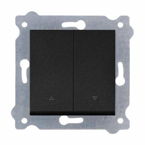 Bouton poussoir haut/bas pour volets roulants noir métallique bornes à vis 216/14E EXEN