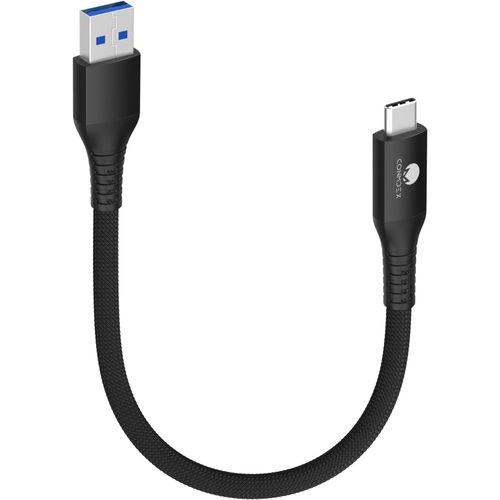 Thef-Câbles Usb C Courts 20cm/0,2m 10 Gbps Usb 3.1 Gen2 Type C Android Auto Qc3.0 3,1a Usb A Vers C Chargeur Rapide Pour Samsung Note20 Galaxy S23/S22/S21 Z Flip 5 Tab S9 Pixel 8 Pro Noir
