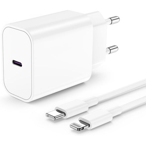 Thef-Chargeur Rapide Iphone Original, 20w Certifie Apple Mfi Usb C Rapide Chargeur Et 2m Cable Lightning,Type C Adaptateur Secteur Pour Apple Iphone 14/14 Plus/14 Pro/14 Pro Max/13/12/11/Se/Xs/Xr/Max