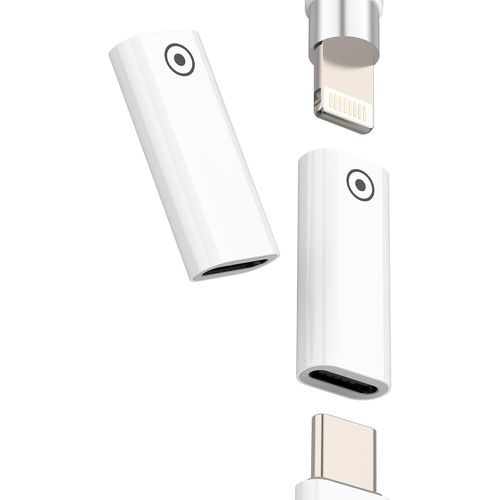 THEF-Adaptateur Lightning vers USB C Femelle (2 Pack) pour Apple Pencil 1st Génération pour iPad Crayon Chargeur Connecteur Stylo Charge USB-C Remplacement Type C Adaptateur