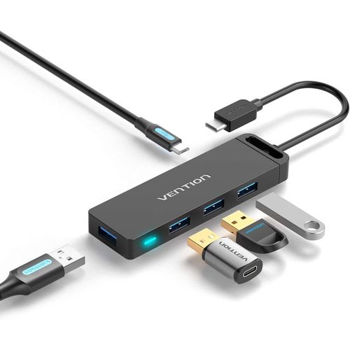 Hub USB C 3.0,Multi Port USB C Hub Dock 4 in 1 Data Extender Compatible avec MacBook Pro Air,iPad Pro,Galaxy Tab,Surface Go 2,Laptop and More-15cm