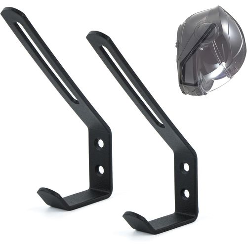 Porte Casque Moto,2 Pièces Support Casque Moto Mural,Casque Moto Acier Inoxydable Pour Suspension De Casque De Moto,Veste Et Gant,Noir