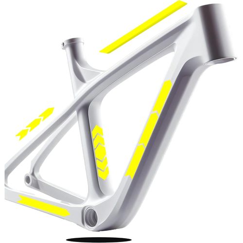 B0188 Lot De 10 Autocollants Autocollants Pour Cadre Vtt Bdc Universal Protection Code B0188 (Jaune Fluorescent)