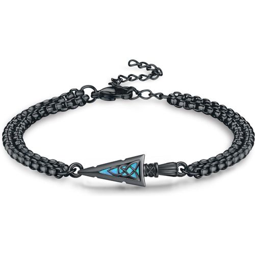 Cmjaagur-Bracelet C Ique En Argent Sterling S925 Avec Pointe De Flèche - Réglable - Pour Homme Et Femme - Pour Homme Et Adolescent - Un Xe - Anniversaire - Chaîne En Acier Inoxydable De 7 + [M963]