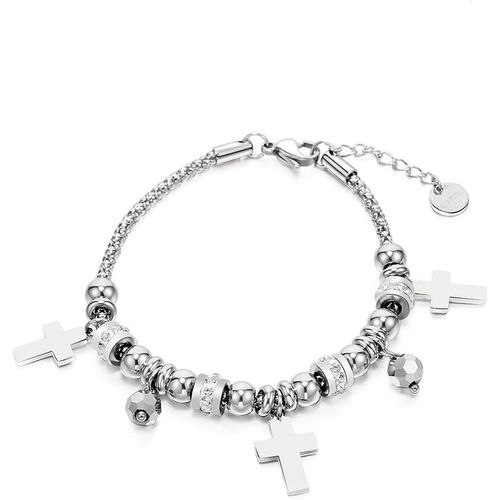 Cmjaagur-Popcorn Bracelets For Women, Stainless Steel Charm Pendant, Bead Chain, Cuff Bracelet With Crystal, Jewelry For Girls, Gifts For Friends[M777]