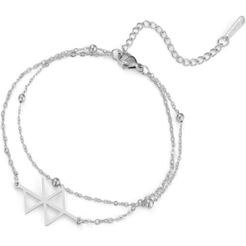 Cmjaagur-Nordic Scandinavian Amulet For Love And Peace - Women's Bracelet Stainless Steel - Adjustable Anklet With Beads[M376]