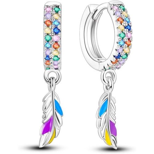 Boucles D¿Oreilles Pendantes En Argent Sterling 925 Pour Femmes Boucles D¿Oreilles Créoles En Zircone Cubique Ear1.[X3192]