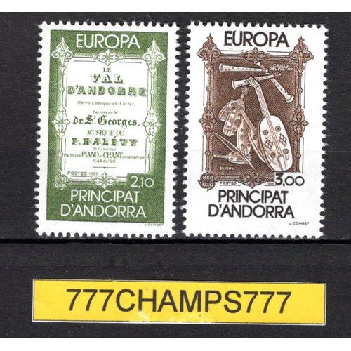 Andorre. Europa. Année Européenne De La Musique. 1985. Y & T 339 Et 340