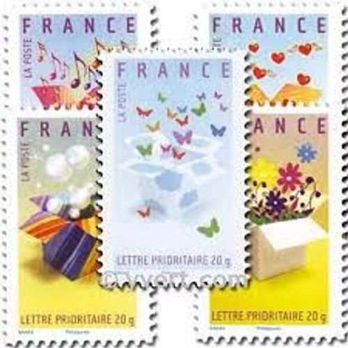 Timbres De Messages "Invitations" Série Complète Année 2007 Autoadhésifs N° 4082 4083 4084 4085 4086 Ou 129 130 131 132 133 Yvert Et Tellier Luxe