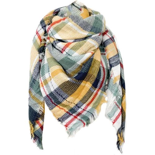 Kalanka-Écharpe Chale Femme Cachemire Châle Grand Plaid Tissu Glands Foulard Oversize Ponchos Carreaux Shawl Automne Hiver Et Capes Acrylique Souple Chaud Scarf