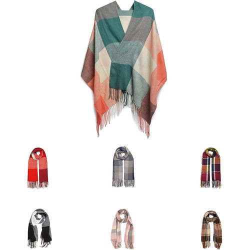 Kalanka-Echarpe Plaid Foulard Chale Chaud Femme Homme Grosse Écharpe Für Hiver Automne Etole Douce Confortable Sobre Et Élégant,200x60cm