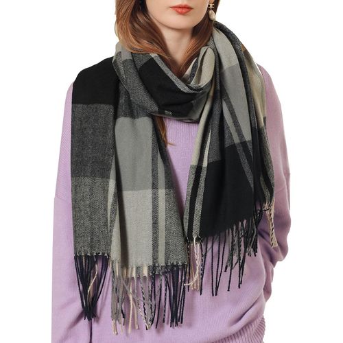 Kalanka-Écharpe Chale Femme Chaud Automne Hiver Pashmina Châle Wrap Grand Foulard Plaid Tantan Tissu Avec Glands Pour Femmes Hommes